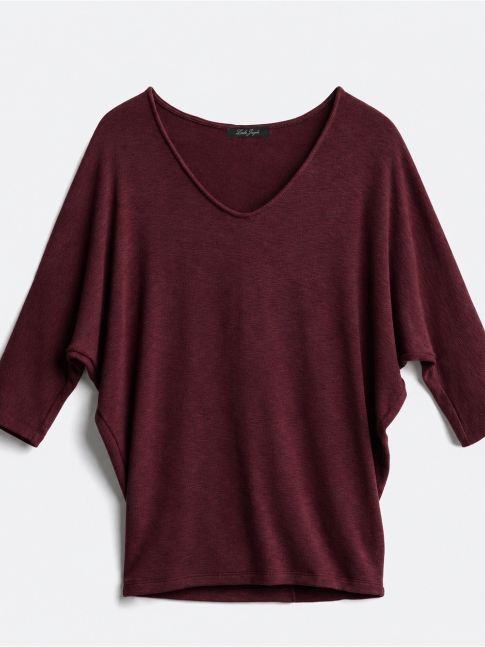 Laila Jayde Merlot V-Neck Dolman Sweater